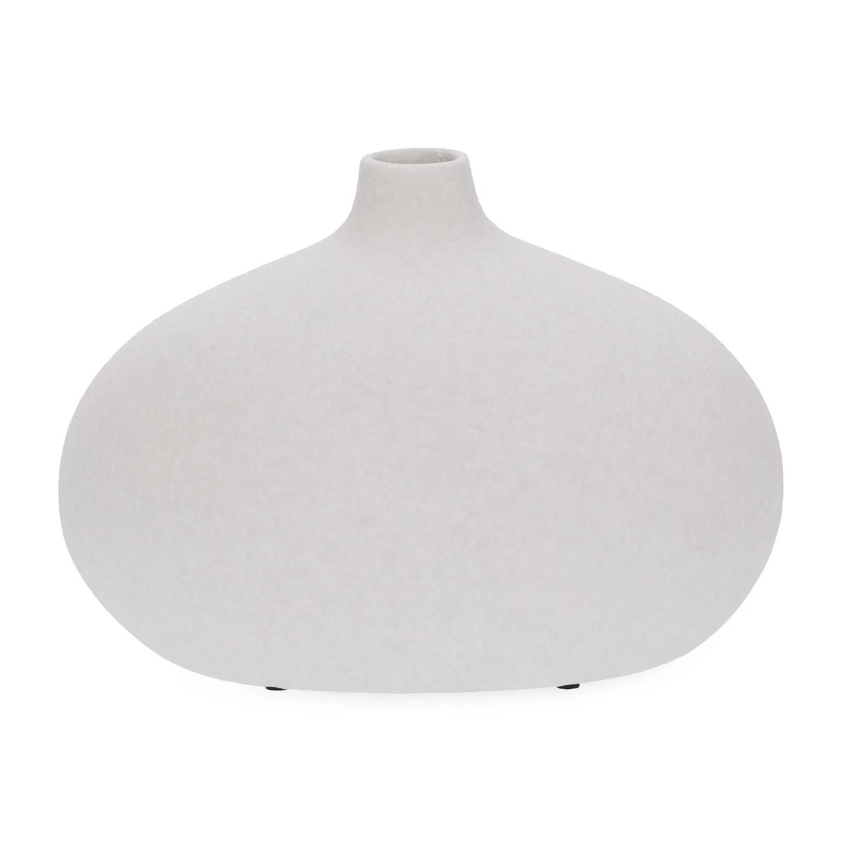 Vaso Decorativo em Cerâmica Cinza 26cm