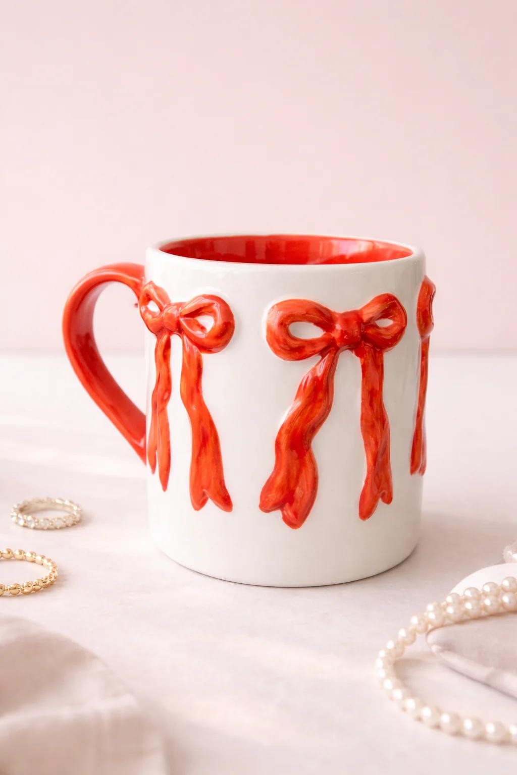 Caneca Laço Amour em Cerâmica - 300ml