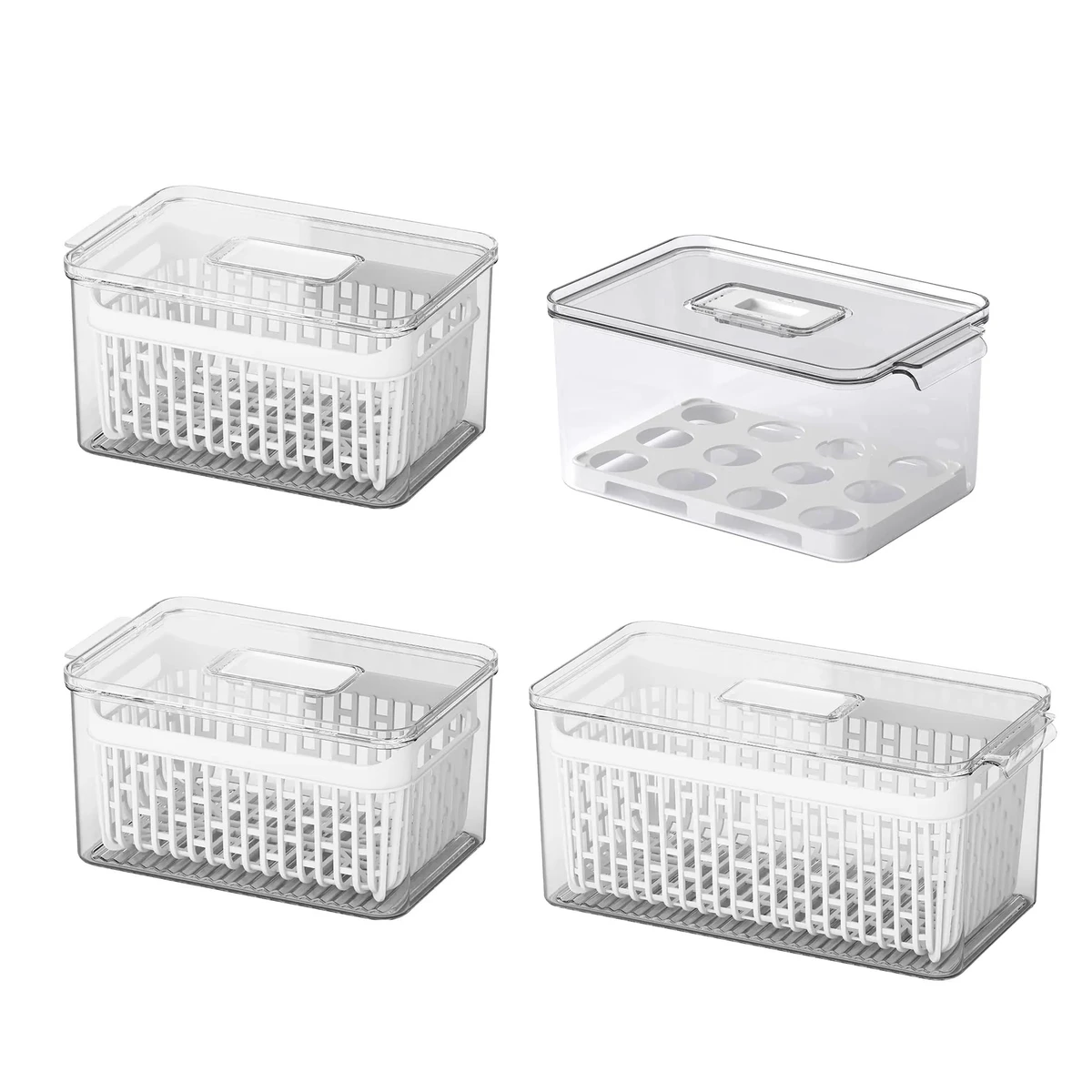 Conjunto Organizadores de Geladeira Coza Dry 4 Peças