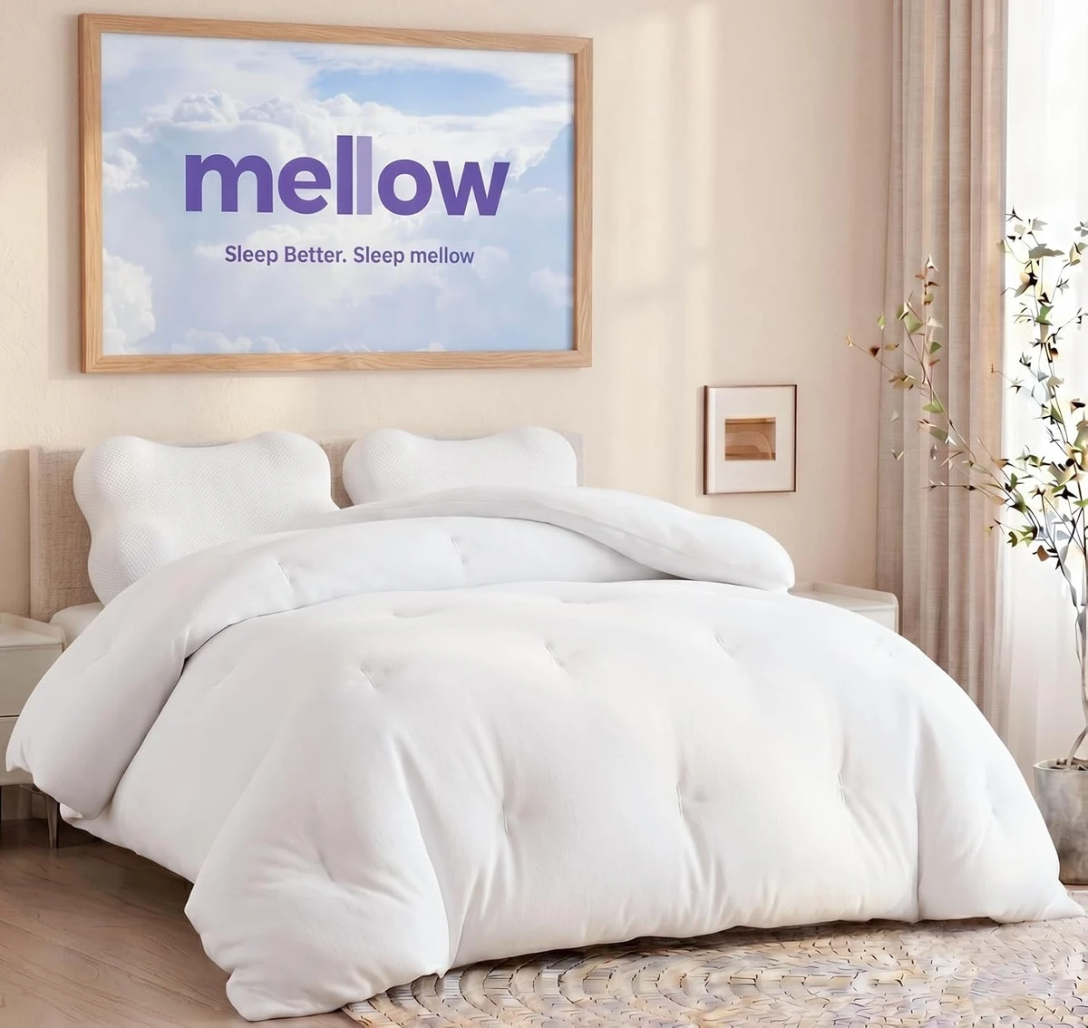 Edredom Mellow Marshmellow Full/Queen - Extra Fofinho com Recheio Duplo Alternativo ao Pluma, Equilibrado para Todas as Estações, Tecido Oeko-TEX Classe I, Costura em Caixa, Lavável à Máquina