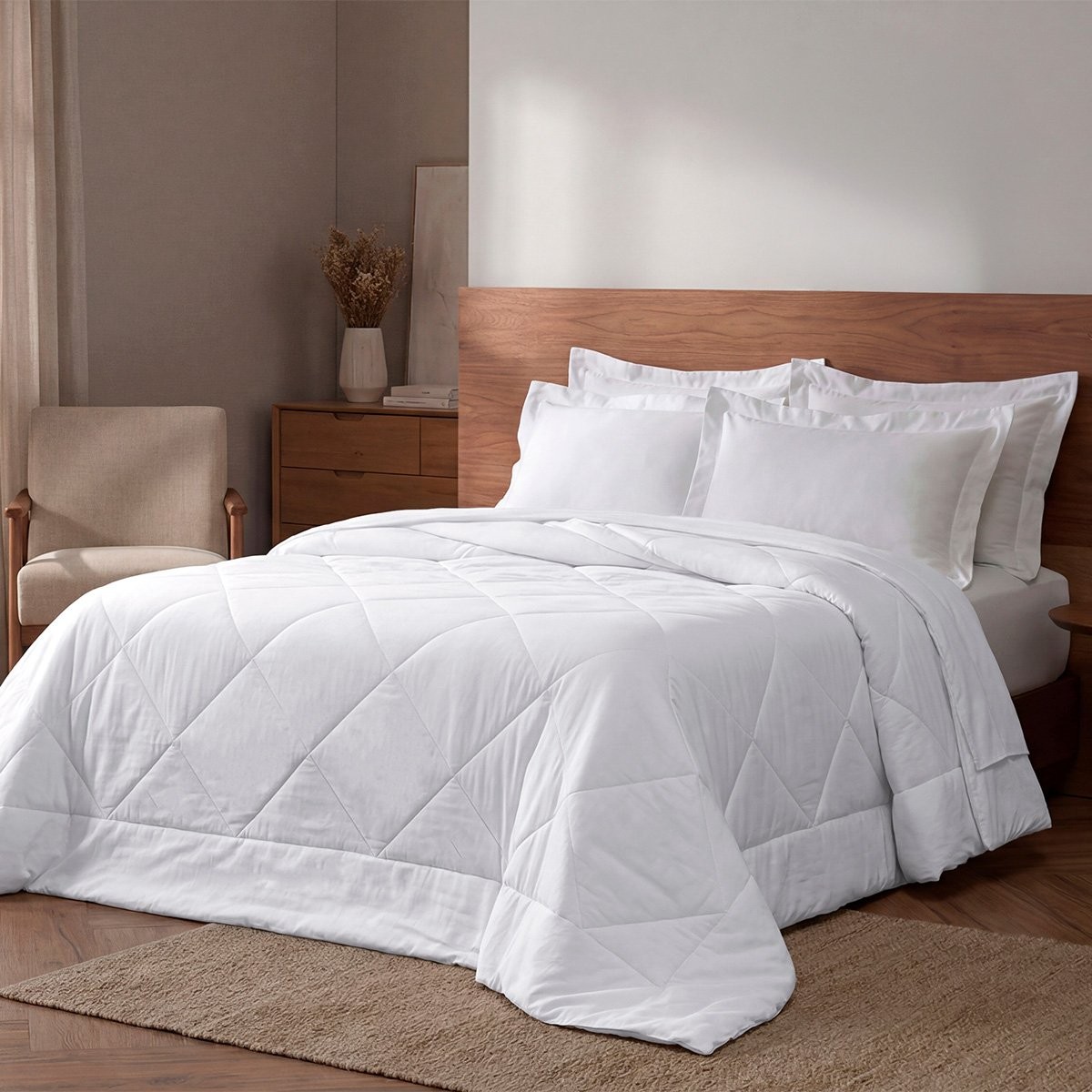 Edredom King Charme Sono Leve Appel Home Branco