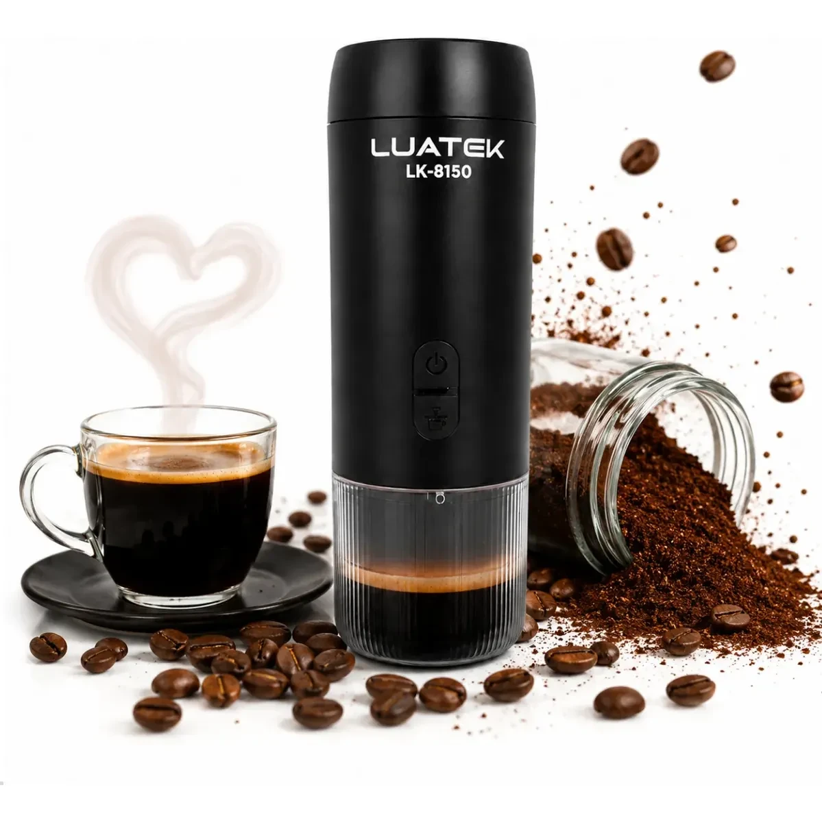 Máquina Café Cápsulas E Café Em Pó Usb Viagem Portátil
